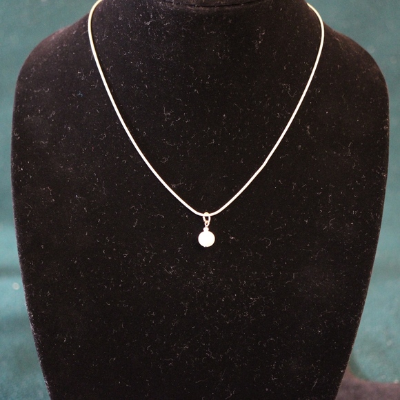 Vintage Sterling Silver 825 Pendant Drop Necklace - Picture 2 of 8